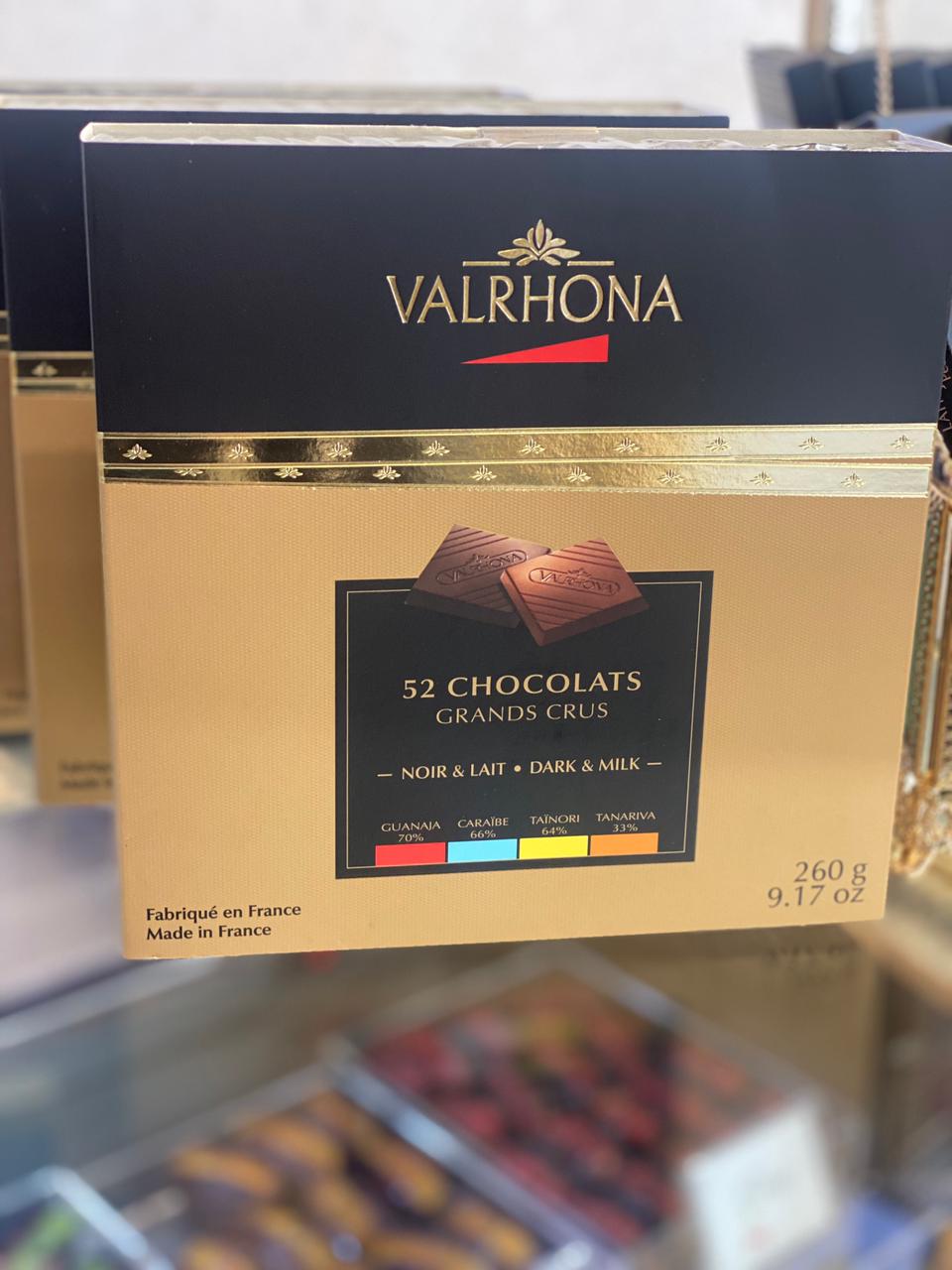 Pack Valrhona 52 carrés Chocolat Grand crue - Best of Dattes